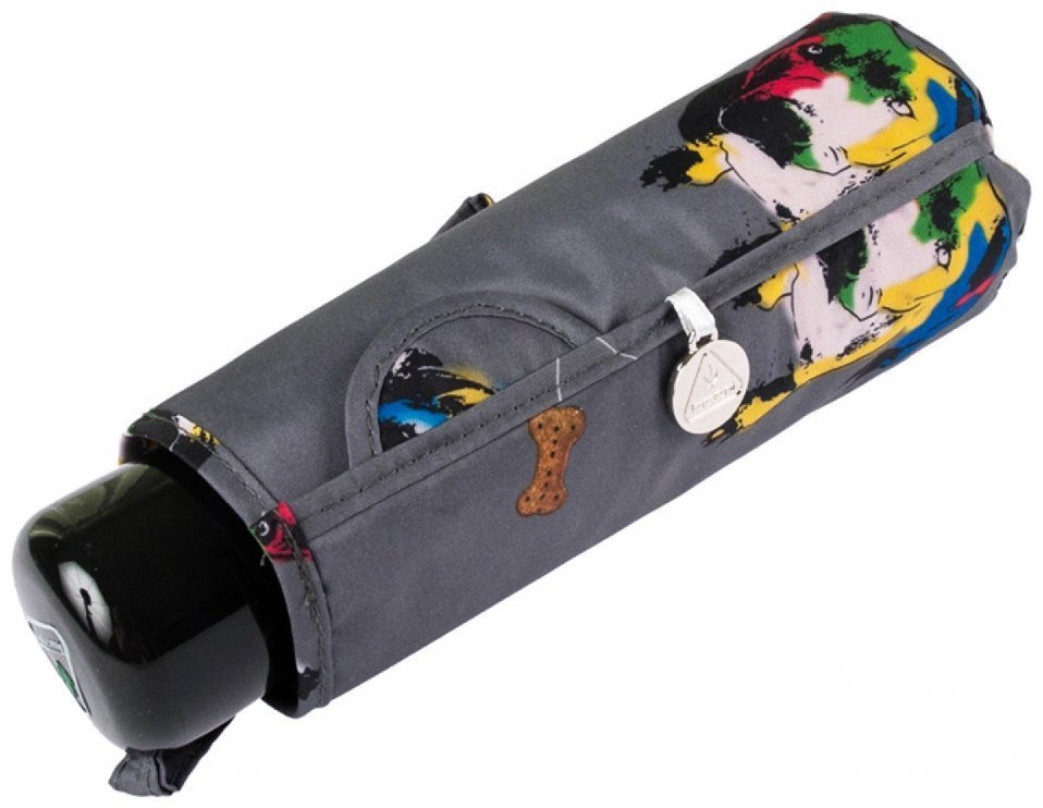 Зонт женский Fulton Soho-2 L859 Prince & Chico (складной, механика, серый с принтом собачек) 93878 modnotak фото №4