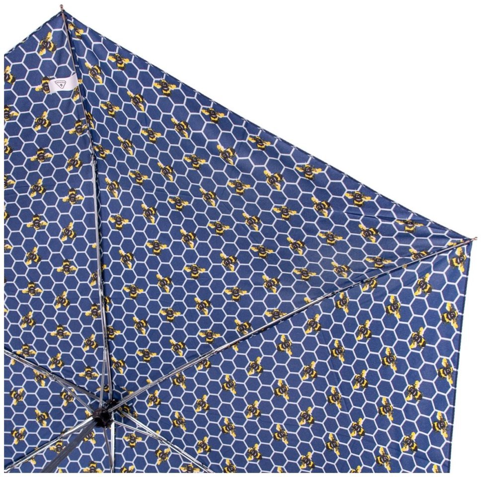 Женский зонт Fulton L905 Eco Planet Beehive (складной, механика, с защитой от ультрафиолета UPF 50+, синий с принтом пчелиных сот) 93978 modnotak фото №10