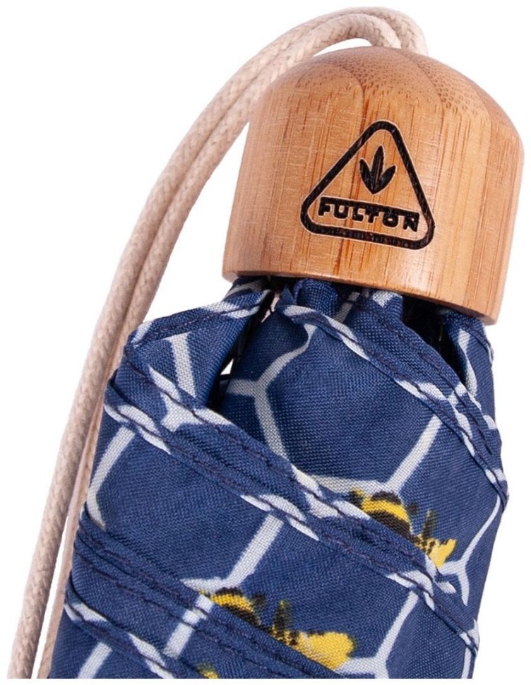 Женский зонт Fulton L905 Eco Planet Beehive (складной, механика, с защитой от ультрафиолета UPF 50+, синий с принтом пчелиных сот) 93978 modnotak фото №12