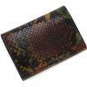 Шкіряний лаковий жіночий гаманець з фактурою під змію KARYA (19987) - 7