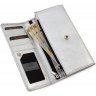 Довгий гаманець сріблястого кольору з натуральної шкіри Tony Bellucci (10769) - 2