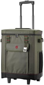 Термосумка на колесах 2E, 50л, темно-оливкова