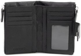 Портмоне женское из натуральной кожи черного цвета ST Leather 94578