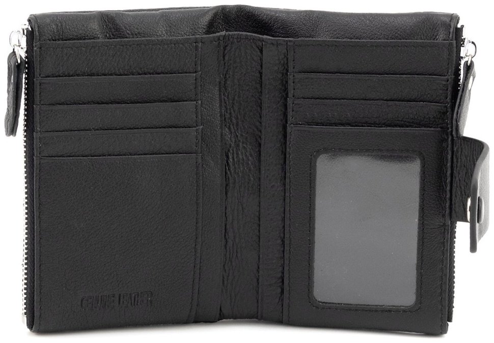 Портмоне женское из натуральной кожи черного цвета ST Leather 94578 modnotak фото №2