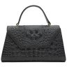 Кожаная сумка трапеция из натуральной кожи с тиснением под крокодила Borsa Leather 94678 черного цвета фото №1 Кожаная сумка трапеция из натуральной кожи с тиснением под крокодила Borsa Leather 94678 черного цвета modnotak фото - 1