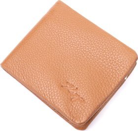 Рыжее мужское портмоне из мягкой фактурной кожи без застежки KARYA (2421064)