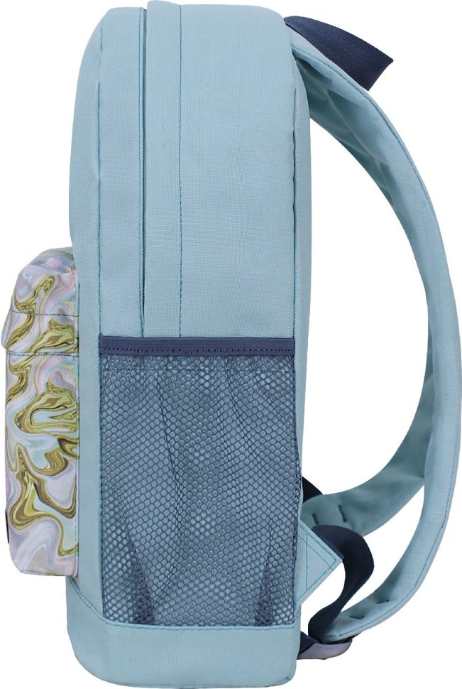 Яркий бирюзовый рюкзак из текстиля с принтом Bagland (55478)