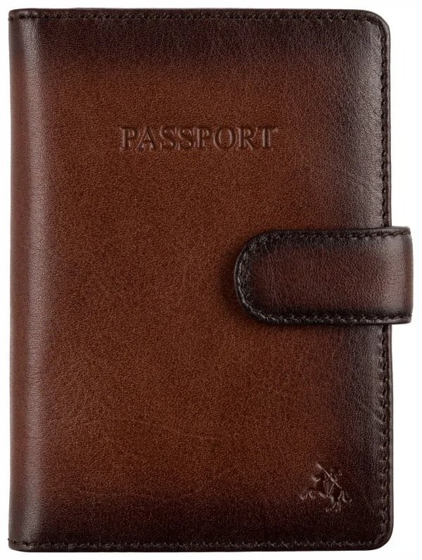 Обложка для документов из натуральной кожи на кнопке Visconti AT74 коричневого цвета 95478 фото №1 Обложка для документов из натуральной кожи на кнопке Visconti AT74 коричневого цвета 95478 modnotak фото №1