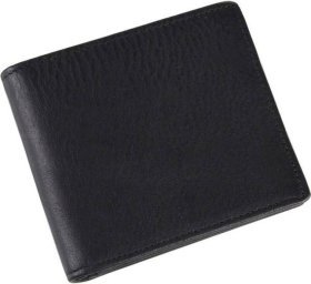 Чорне чоловіче портмоне з натуральної шкіри без застібки Vintage (2414516)