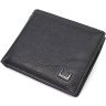 Черное мужское портмоне из натуральной кожи без застежки Vintage (2414516) - 8