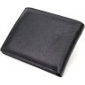 Черное мужское портмоне из натуральной кожи без застежки Vintage (2414516) - 9