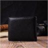 Черное мужское портмоне из натуральной кожи без застежки Vintage (2414516) - 13