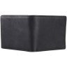 Черное мужское портмоне из натуральной кожи без застежки Vintage (2414516) - 19
