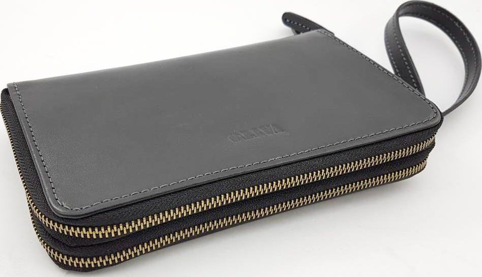 Чоловічий гаманець - клатч на два відділення чорного кольору VATTO (11820)