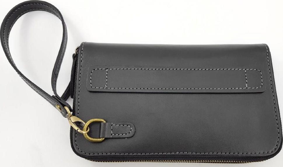 Чоловічий гаманець - клатч на два відділення чорного кольору VATTO (11820)