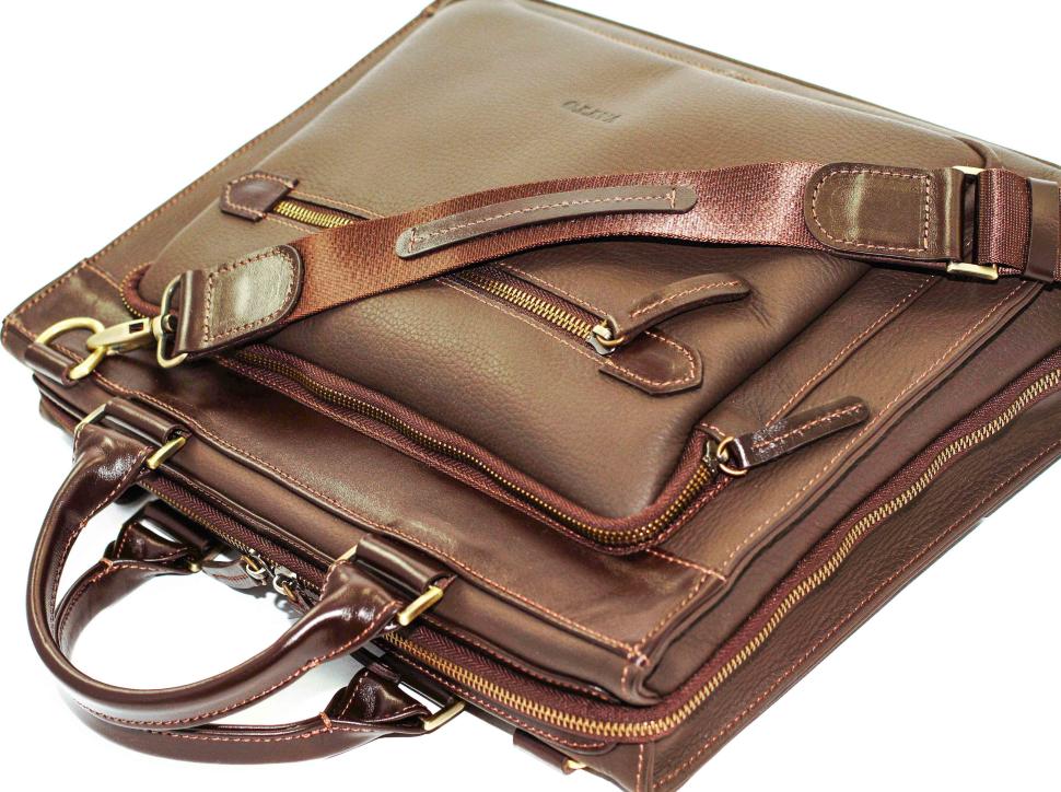 Мужская сумка с ручками коричневого цвета VATTO (12119)
