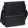 Удобная черная мужская сумка на плечо из зернистой кожи Keizer (21362) - 1