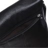 Зручна чорна чоловіча сумка на плече із зернистої шкіри Keizer (21362) - 6