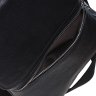 Зручна чорна чоловіча сумка на плече із зернистої шкіри Keizer (21362) - 7