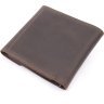 Чоловічий шкіряний вінтажний портмоне коричневого кольору з кишенею для монет Shvigel (2416613) - 2