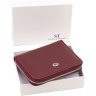 Шкіряний жіночий гаманець бордового кольору на блискавці ST Leather 1767278 - 9