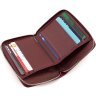 Шкіряний жіночий гаманець бордового кольору на блискавці ST Leather 1767278 - 6