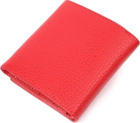 Червоний жіночий гаманець невеликого розміру з натуральної шкіри з монетницею KARYA (2421380)