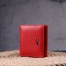 Червоний жіночий гаманець невеликого розміру з натуральної шкіри з монетницею KARYA (2421380) - 7