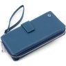 Великий жіночий гаманець-клатч синього кольору із натуральної шкіри ST Leather 1767378 - 3