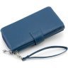 Великий жіночий гаманець-клатч синього кольору із натуральної шкіри ST Leather 1767378 - 4