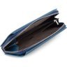 Большой женский кошелек-клатч синего цвета из натуральной кожи ST Leather 1767378 - 6