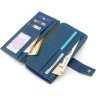 Большой женский кошелек-клатч синего цвета из натуральной кожи ST Leather 1767378 - 7