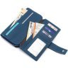 Великий жіночий гаманець-клатч синього кольору із натуральної шкіри ST Leather 1767378 - 2