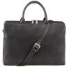 Женская кожаная сумка черного цвета для ноутбука 13-ти дюймов Visconti Ollie 77378 - 1