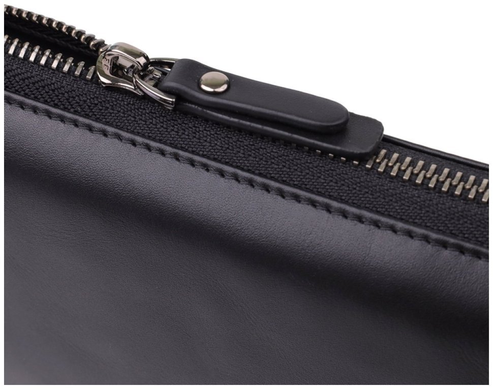 Класичний повсякденний чоловічий клатч із гладкої шкіри з ремінцем на зап’ястя Vintage 98178 чорного кольору фото №6 Класичний повсякденний чоловічий клатч із гладкої шкіри з ремінцем на зап’ястя Vintage 98178 чорного кольору modnotak фото №6