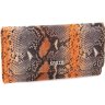 Шкіряний гаманець в неоднорідному забарвленні з тисненням під змію KARYA (12380) - 1