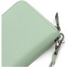 Большой женский кожаный кошелек фисташкового цвета с молниевой застежкой Marco Coverna 68678 - 5