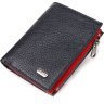 Чорно-червоний жіночий гаманець із фактурної шкіри з монетницею CANPELLINI (2421670) - 1