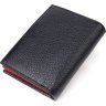 Чорно-червоний жіночий гаманець із фактурної шкіри з монетницею CANPELLINI (2421670) - 2
