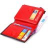 Чорно-червоний жіночий гаманець із фактурної шкіри з монетницею CANPELLINI (2421670) - 4