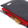 Чорно-червоний жіночий гаманець із фактурної шкіри з монетницею CANPELLINI (2421670) - 5