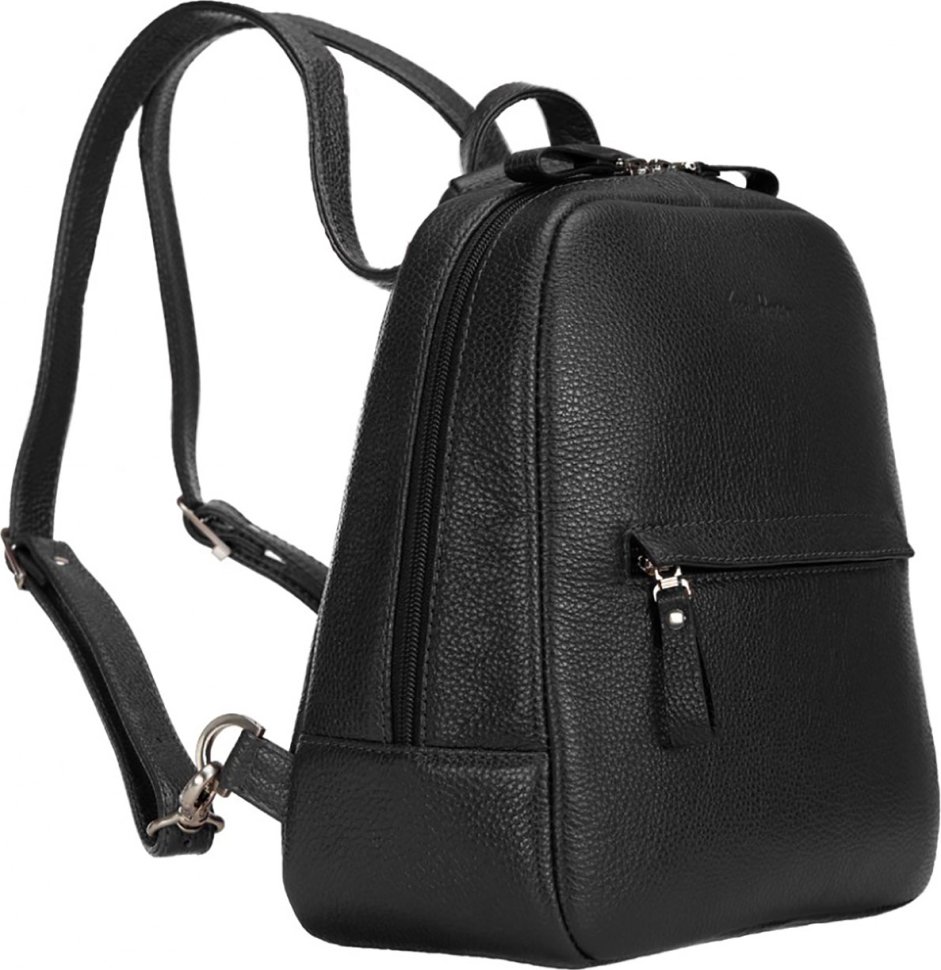 Женский небольшой кожаный рюкзак черного цвета Issa Hara (27030)