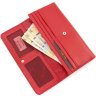 Червоний жіночий гаманець з зернистою шкіри з двома автономними відділеннями Tony Bellucci (10864) - 6