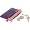 Рожево-фіолетова ключниця із натуральної високоякісної шкіри на блискавці Visconti Cora 69178 - 2