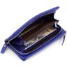 Жіночий великий синій гаманець-клатч з натуральної шкіри на два відділи ST Leather (15407) - 2
