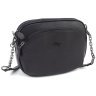 Черная женская сумка-кроссбоди из фактурной кожи с ремешком через плечо KARYA 69778