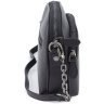 Черная женская сумка-кроссбоди из фактурной кожи с ремешком через плечо KARYA 69778 - 2