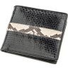 Мужское портмоне черного цвета из кожи морской змеи SEA SNAKE LEATHER (024-18553) - 1