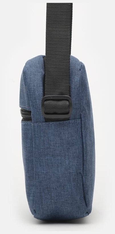 Чоловіча синя сумка з щільного текстилю через плече Remoid (15713)