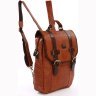 Функциональный рюкзак из натуральной кожи рыжего цвета VINTAGE STYLE (14166) - 3